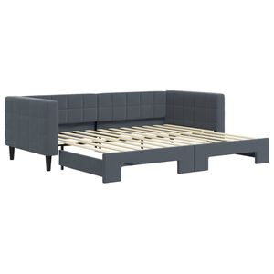 vidaXL Sof&aacute; cama nido terciopelo gris oscuro 90x200 cm
