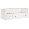vidaXL Diván sin colchón blanco 75x190 cm madera maciza de pino
