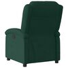 vidaXL Sill&oacute;n de masaje reclinable de terciopelo verde oscuro