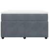 vidaXL Cama box spring con colch&oacute;n terciopelo gris oscuro 120x200 cm