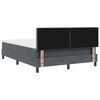 vidaXL Cama tipo Box Spring Gris oscuro 140 x 190 cm Terciopelo