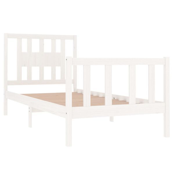 vidaXL Estructura cama individual sin colchón madera blanco 90x190 cm