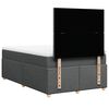 vidaXL Cama box spring con colch&oacute;n tela gris oscuro 120x200 cm