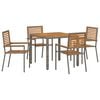 vidaXL Conjunto de Comedor de Jard&iacute;n 5 uds. Gris y marr&oacute;n