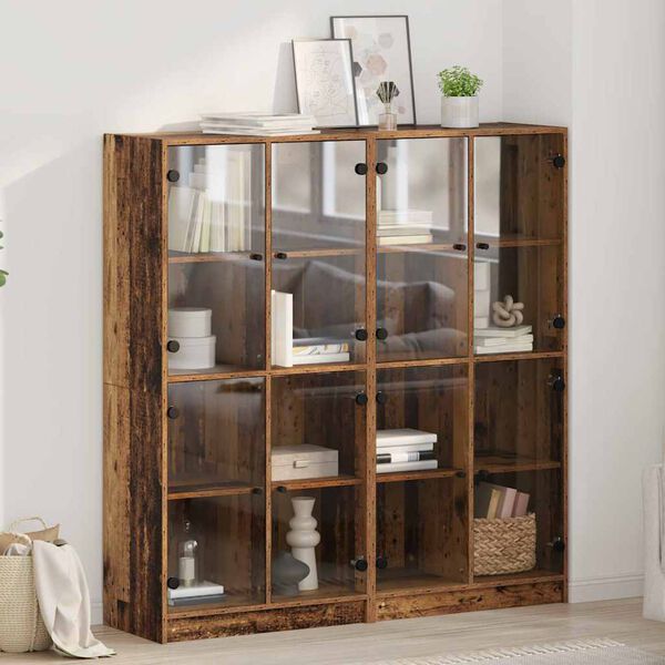 vidaXL Alacena 2 pcs Madera Vieja 68 x 37 x 142 cm