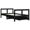 vidaXL Estructura cama infantil y cajones madera pino negro 80x160 cm