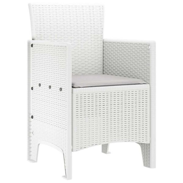 vidaXL Silla de Jard&iacute;n con coj&iacute;n 4 pcs 53 x 49 x 85 cm Polipropileno