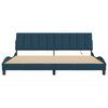 vidaXL Estructura de cama con LED sin colch&oacute;n Hanko terciopelo azul 200x200 cm