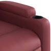 vidaXL Sillón de masaje elevable eléctrico cuero artificial rojo tinto