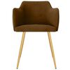 vidaXL Sillas de comedor 2 unidades terciopelo marr&oacute;n