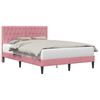 vidaXL Estructura de cama con cabecera Rosa 140 x 200 cm Terciopelo