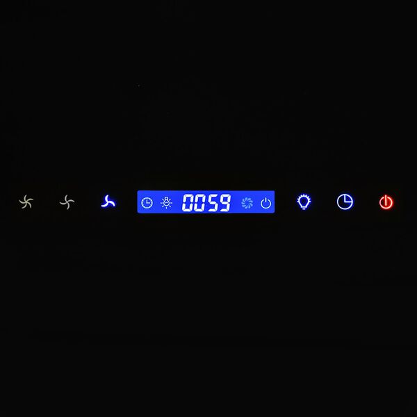 vidaXL Campana extractora de pared acero inox negra 756 m³/h 60 cm