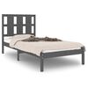 vidaXL Estructura de cama de madera maciza de pino gris 100x200 cm