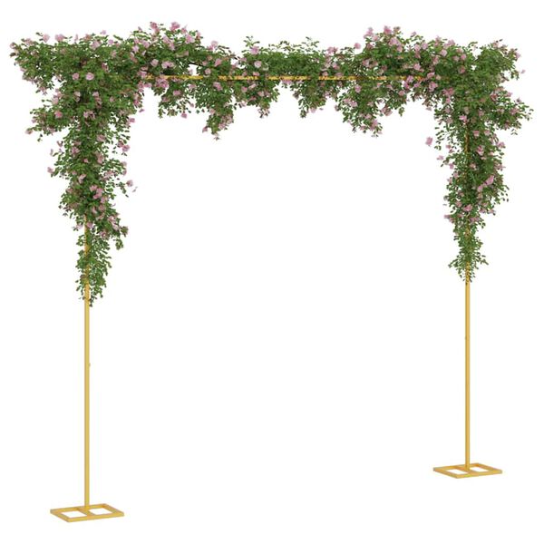 vidaXL Arco de Boda Dorado 338 x 35 x 300 cm Acero