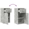 vidaXL Aparador con caj&oacute;n Gris Concreto 38 x 34 x 75 cm