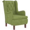 vidaXL Sill&oacute;n con taburete de terciopelo verde claro