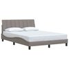 vidaXL Estructura de cama sin colch&oacute;n Hanko tela gris taupe 140x200 cm