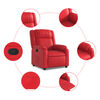 vidaXL Sill&oacute;n reclinable de cuero sint&eacute;tico rojo