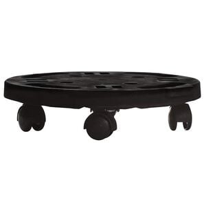 vidaXL Soporte para plantas con ruedas di&aacute;metro 30 cm negro 170 kg