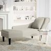 vidaXL Chaise longue con reposabrazos derecho terciopelo crema