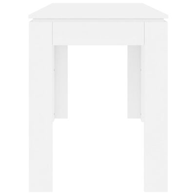 vidaXL Mesa de comedor de madera contrachapada blanco 120x60x76 cm