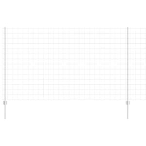 vidaXL Valla con Poste Plateado