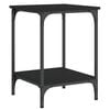 vidaXL Mesa de centro madera de ingenier&iacute;a negro 40x40x55 cm