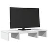 vidaXL Soporte para pantalla ajustable madera blanco 60x24x10,5 cm