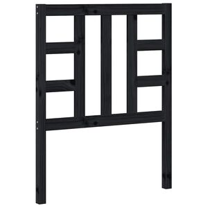 vidaXL Cabecero de cama madera maciza de pino negro 81x4x100 cm