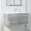 vidaXL Armario para lavabo contrachapada gris hormig&oacute;n 100x38,5x48 cm