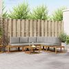vidaXL Conjunto de sof&aacute;s de exterior 7 Pieza Gris Natural y Claro