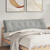 vidaXL Coj&iacute;n de Espalda Gris Claro 180 x 50 cm Tela de microfibra