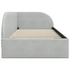 vidaXL Estructura de cama en esquina Gris Claro 90 cm x 190 cm