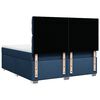 vidaXL Cama box spring con colch&oacute;n tela azul 180x200 cm