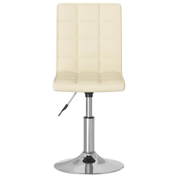 vidaXL Sillas de comedor giratorias 2 unidades tela color crema