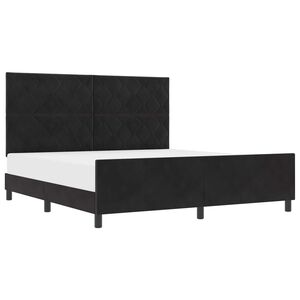 vidaXL Cama tipo Box Spring con cabecera Negro 180 x 200 cm Terciopelo