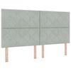 vidaXL Cama tipo Box Spring con LED Gris Claro 180 x 200 cm Terciopelo