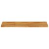 vidaXL Tablero de mesa borde natural madera maciza mango 120x30x2,5 cm