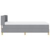 vidaXL Cama tipo Box Spring con colch&oacute;n Gris Claro 200 x 90 cm tela
