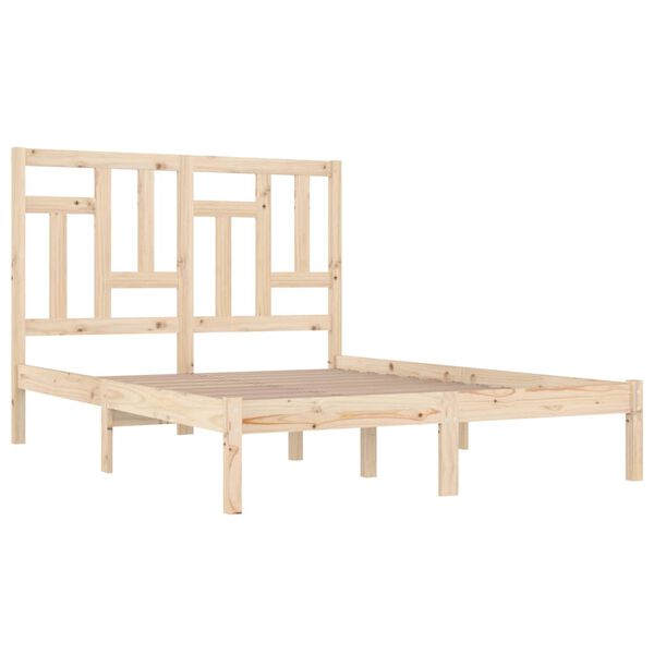 vidaXL Estructura de cama madera maciza 120x190 cm