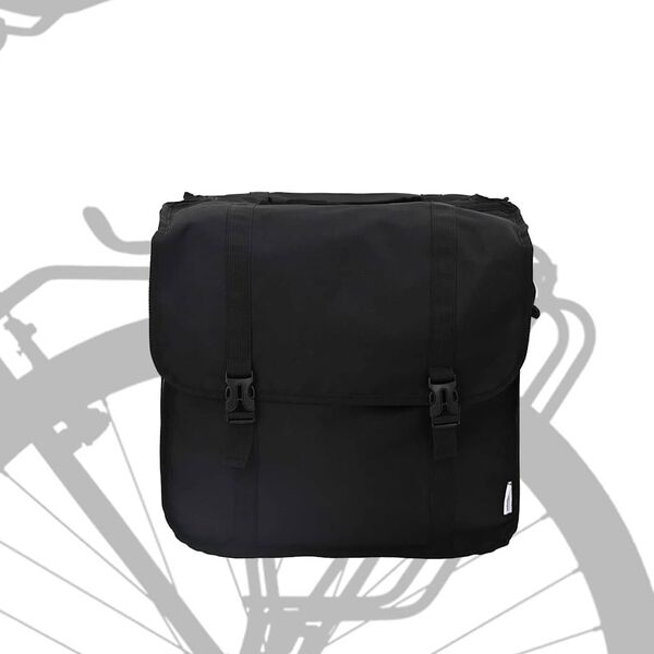 vidaXL Bolsa de bicicleta Negro 18.5 x 40 x 35 cm Poliéster