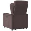 vidaXL Sill&oacute;n reclinable elevable tela marr&oacute;n oscuro