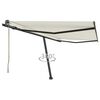 vidaXL Toldo de pie automático crema 400x300 cm