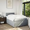 vidaXL Cama box spring con colch&oacute;n tela gris claro 120x190 cm
