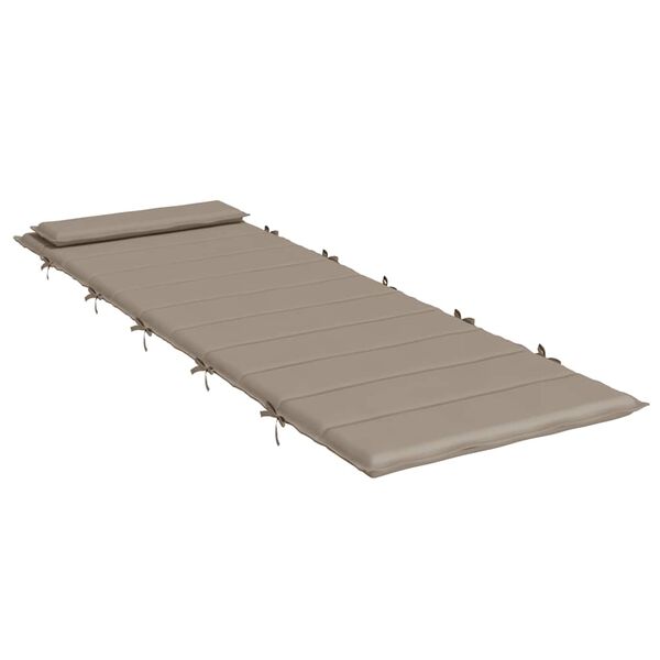 vidaXL Coj&iacute;n de tumbona de tela Oxford gris taupe 180x60x4 cm