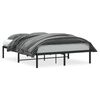 vidaXL Estructura de cama sin colch&oacute;n metal negro 140x190 cm