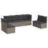 vidaXL Set de sof&aacute;s de jard&iacute;n 8 pzas y cojines rat&aacute;n sint&eacute;tico gris