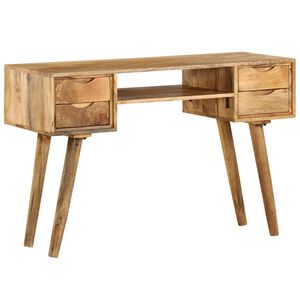 vidaXL Escritorio de madera maciza de mango 115x47x76 cm