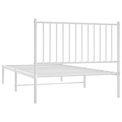 vidaXL Estructura cama metal cabecero y pie de cama blanca 100x190