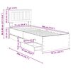 vidaXL Estructura de cama Roble Marr&oacute;n 75 x 190 cm Madera Ingenieril